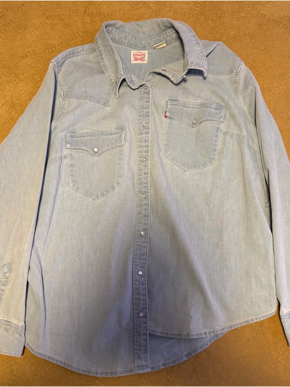 Levi's Light Blue Denim Western Button-Up Shirt - Women's